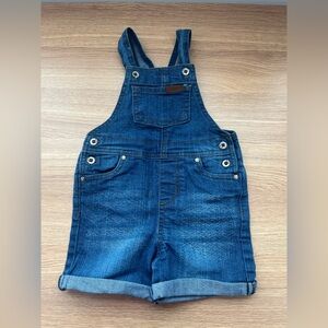 Joes Jeans Shortalls Baby Unisex 18 Months Blue Denim Pockets Overalls Cuffed